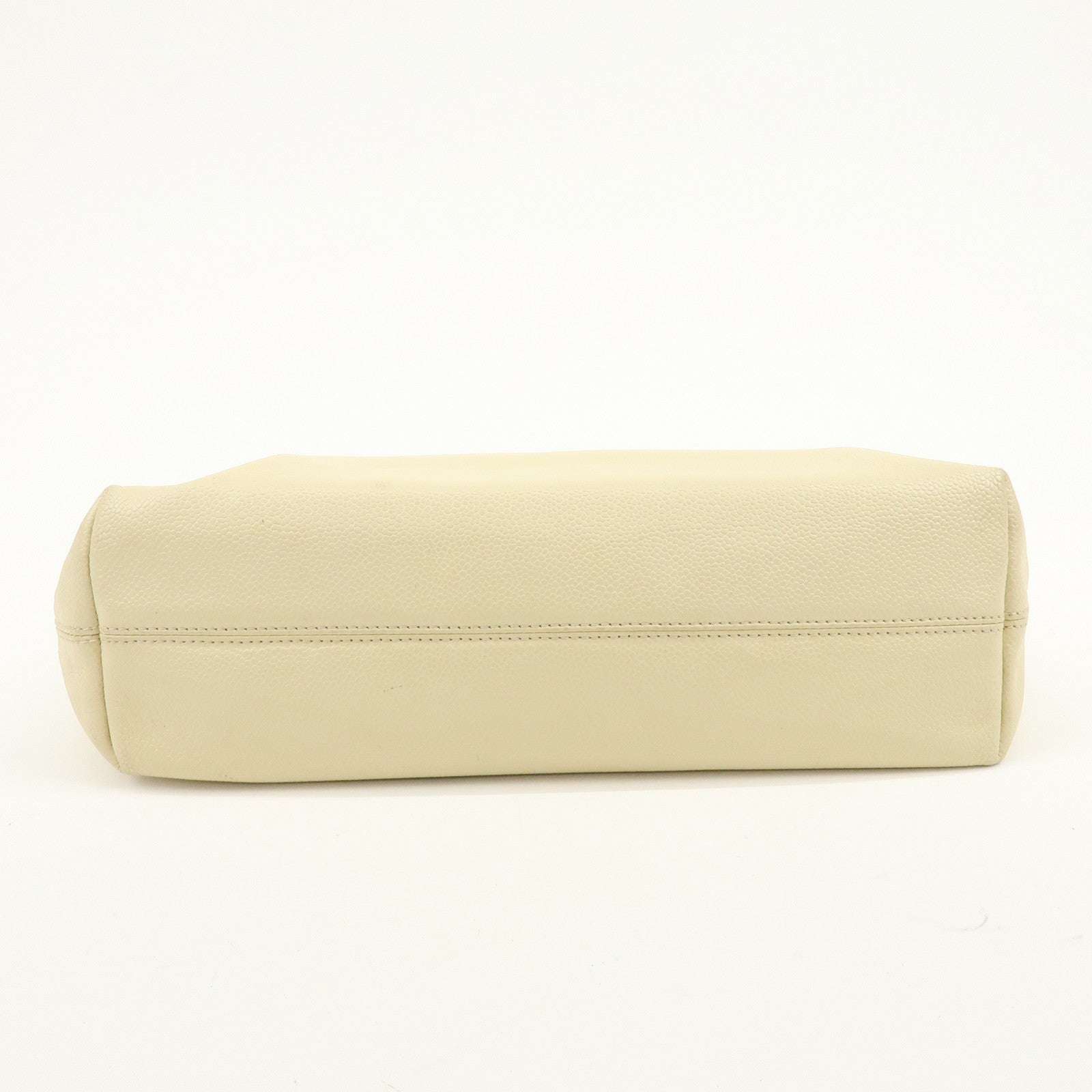 Chanel Coco Mark Caviarskin Tote Bag - Ivory, Leather