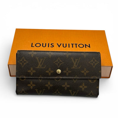 Louis Vuitton International Tri-fold Wallet - Brown, Leather- מגיע עם הקופסה