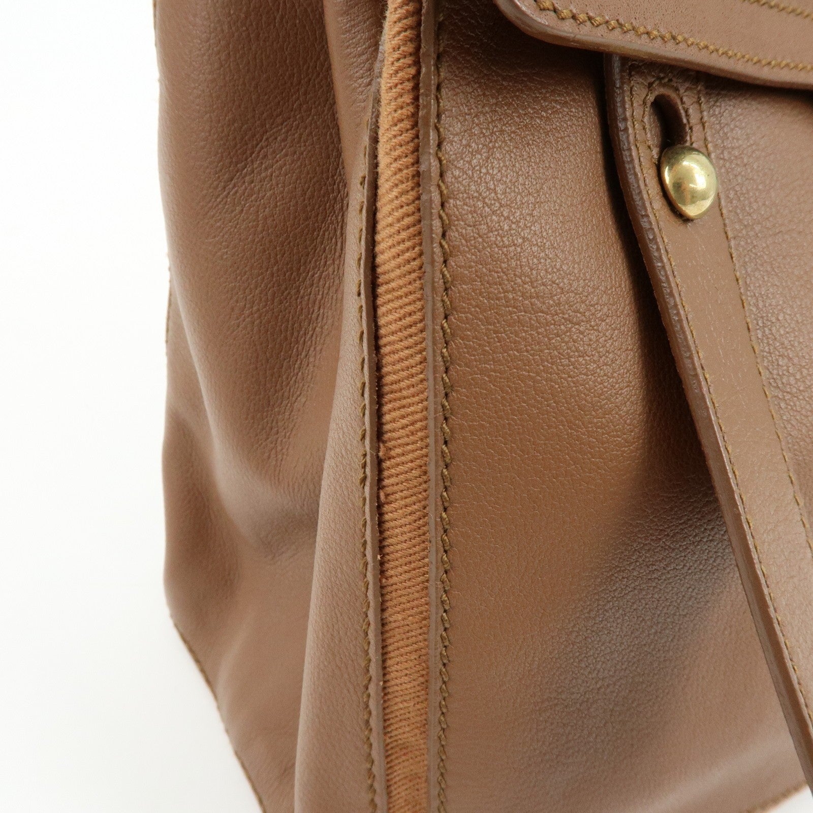 Saint Laurent Hand Bag - Brown, Leather and Canvas