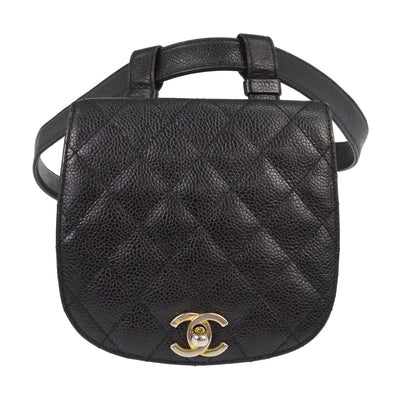 Chanel Bum Bag - Black, Caviar Skin Leather