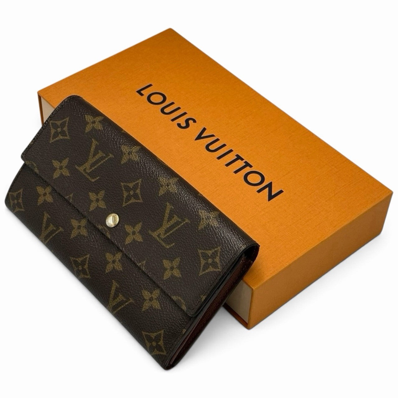 Louis Vuitton Portefeuille Sarah Long Wallet - Brown, Leather