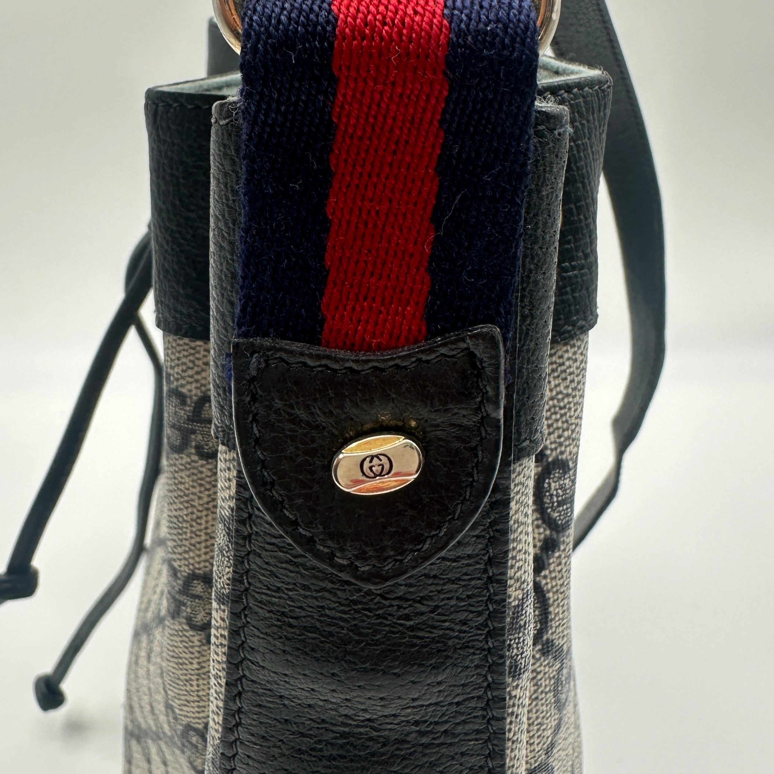 Bucket Bag Sherry Line PVC Leather Navy