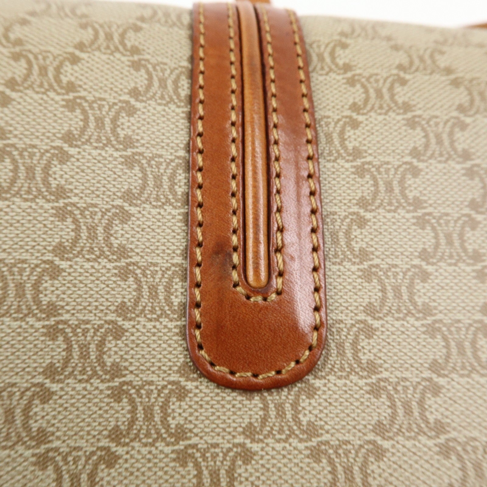 Celine Macadam Shoulder Bag - Beige, PVC Leather