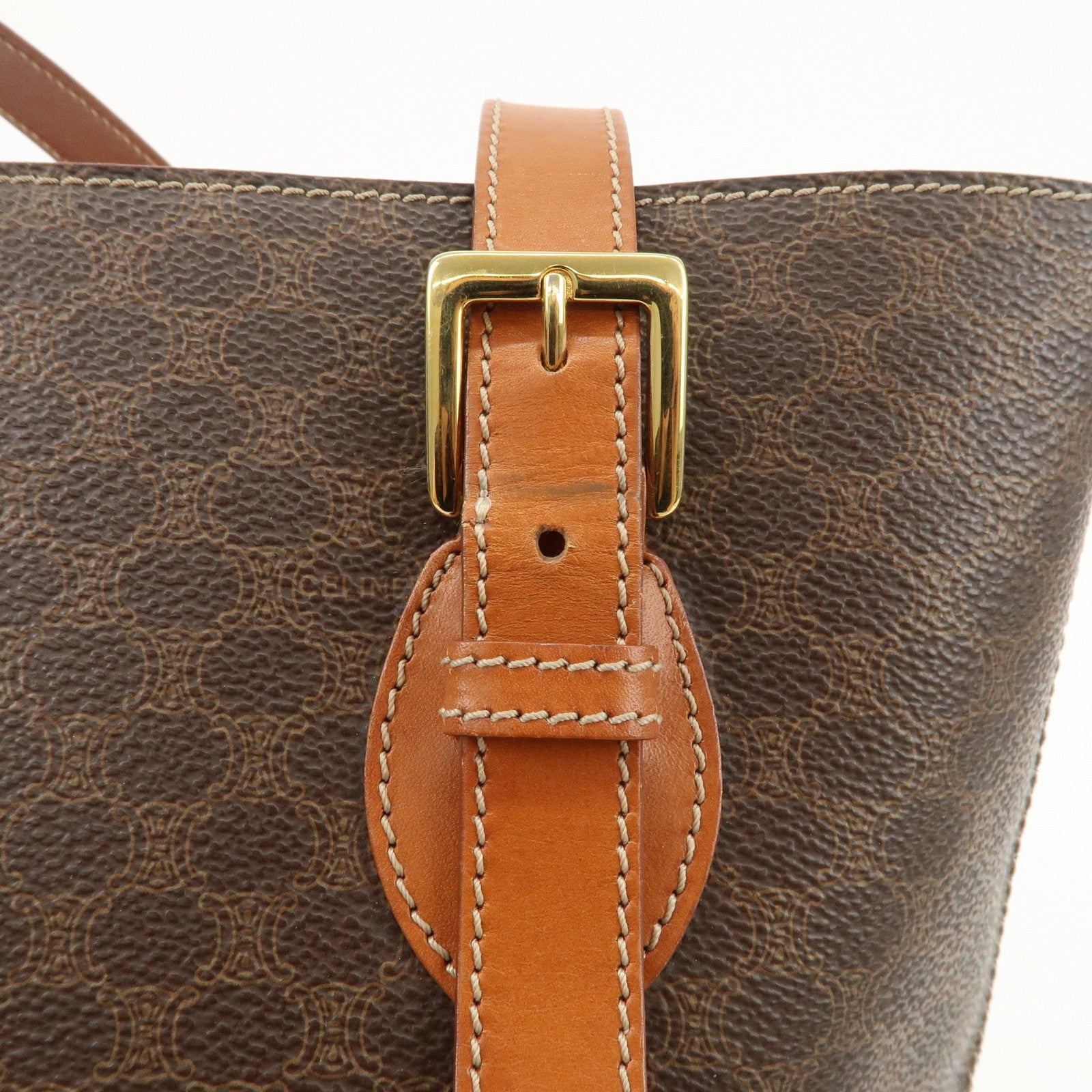 Celine Macadam Tote Bag - Brown, PVC Leather