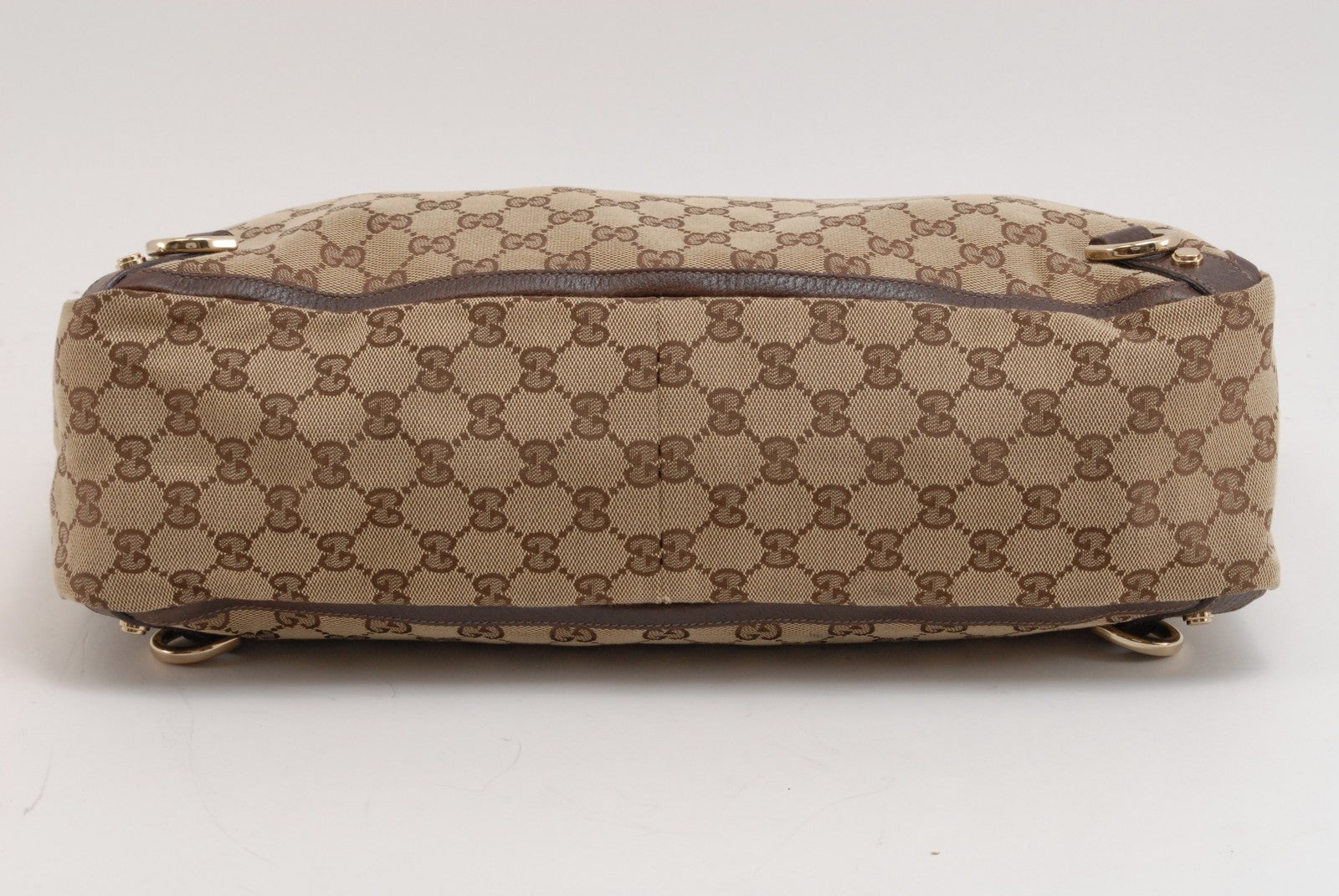 Gucci GG Canvas Tote Bag - Beige Brown, Canvas Leather