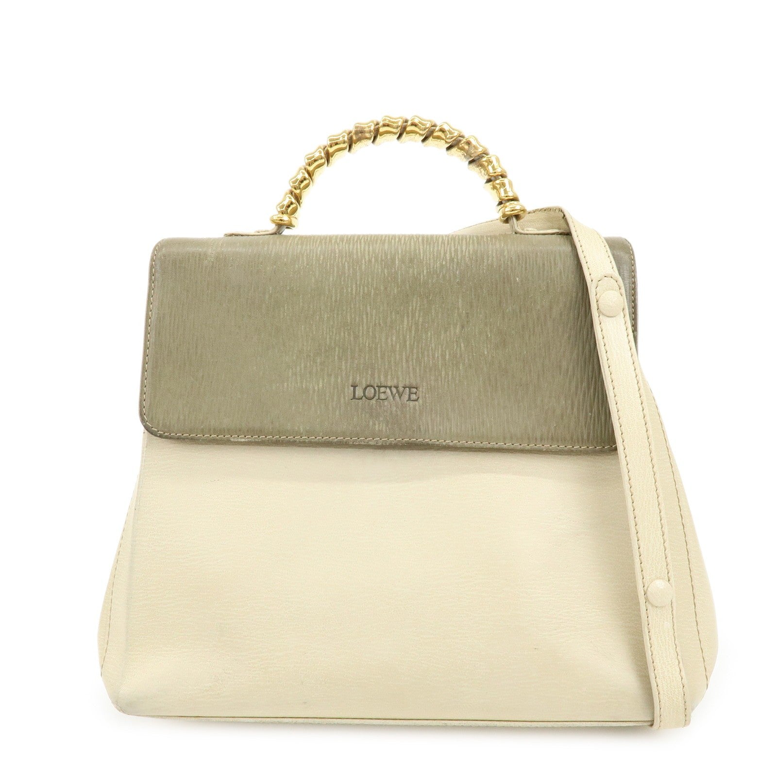 Loewe Velazquez Hand Bag - Ivory, Leather Suede