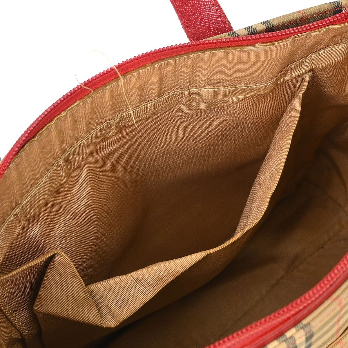 Burberry House Check Tote Bag - Beige Red, Canvas Leather