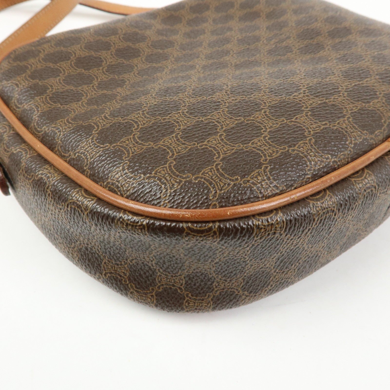 Celine Macadam Shoulder Bag - Brown, PVC Coating Canvas, Leather