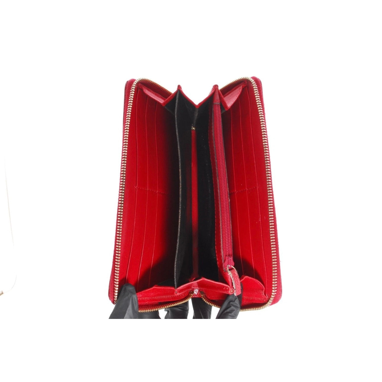 Gucci wallet ribbon microGG enamel Red