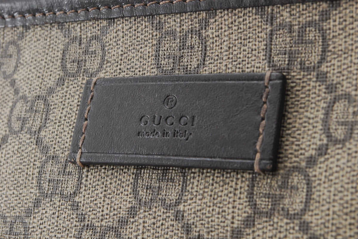 Gucci GG Supreme Tote Bag - Brown, PVC Leather