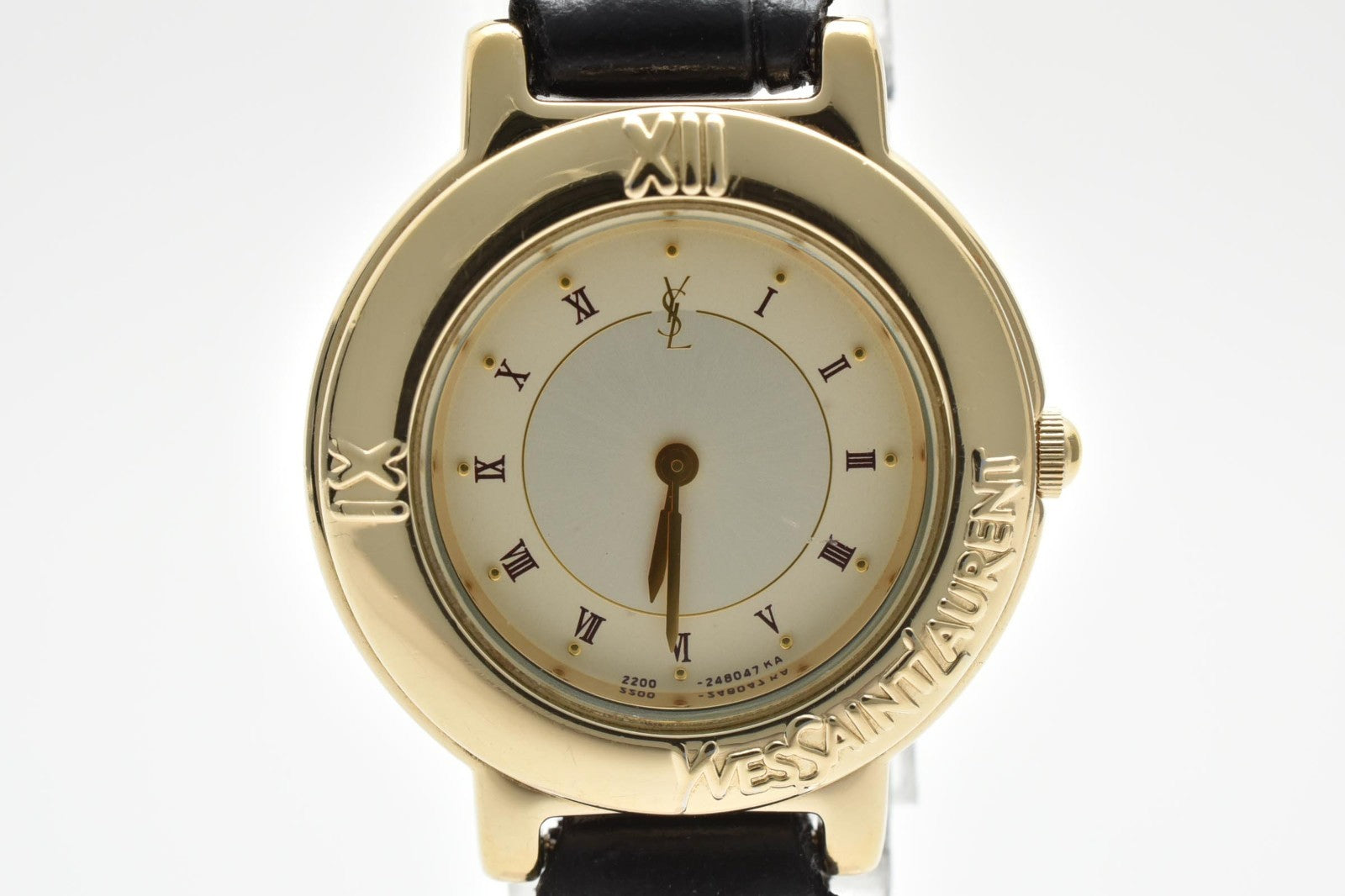 Yves Saint Laurent 2200-229789 Watch - White, Gold Quartz