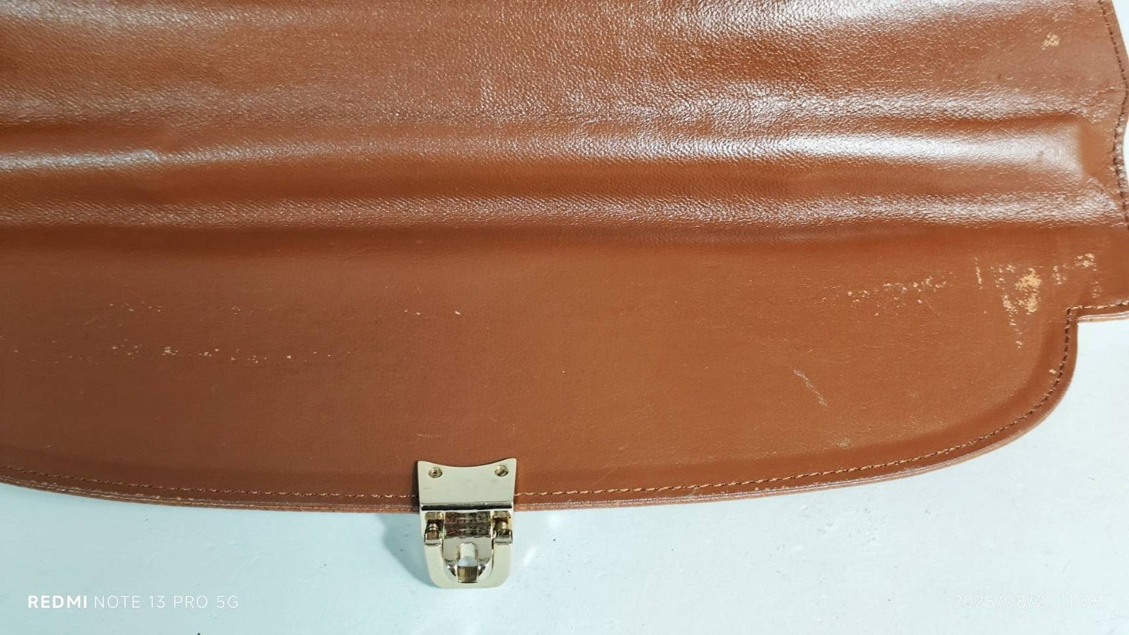 Burberry Vintage Top Handle Handbag - Brown, Leather