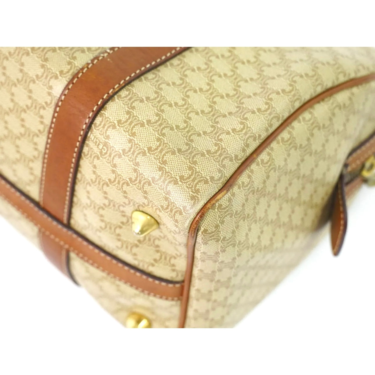 Macadam PVC Boston Handbag Beige