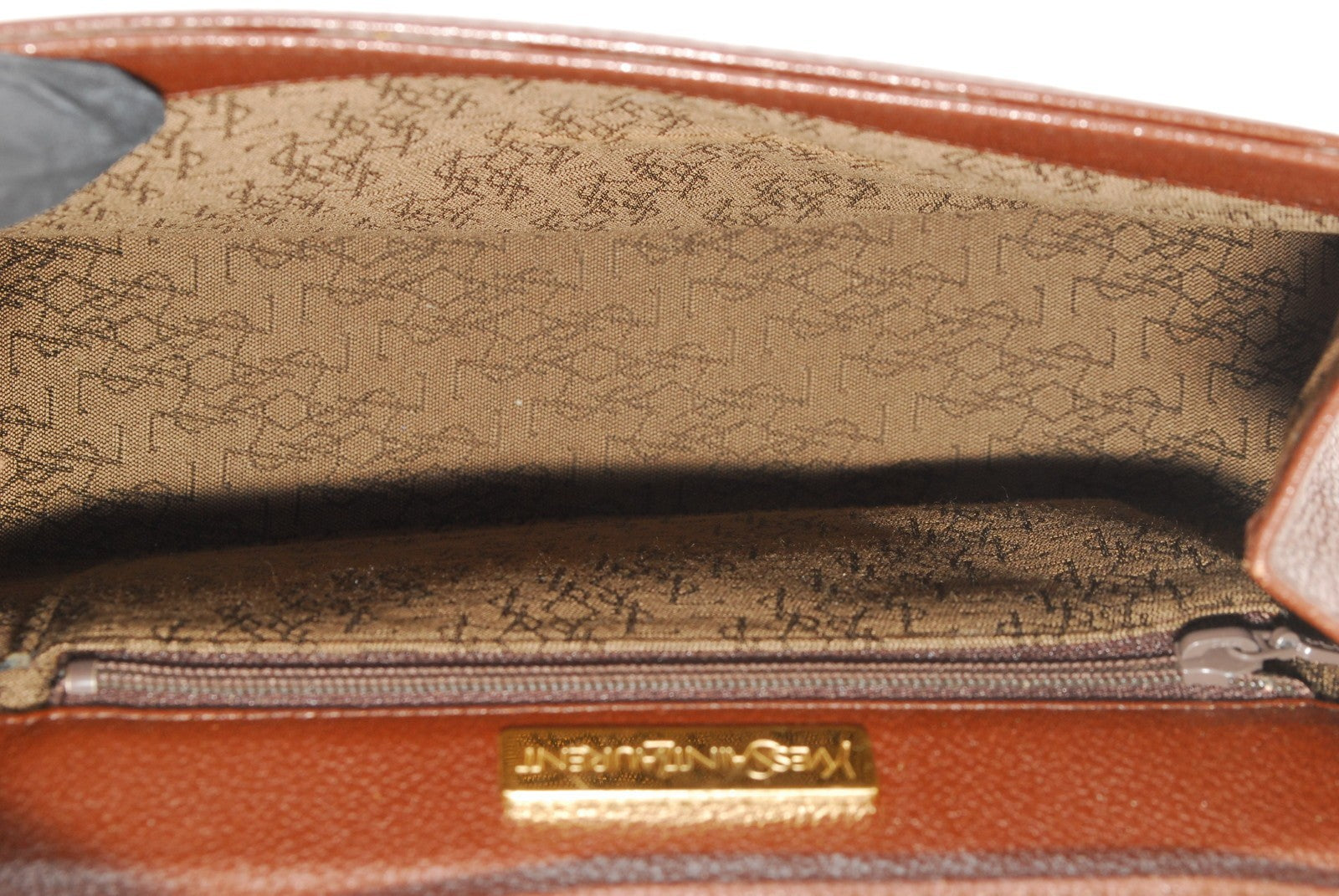 Saint Laurent Vintage Shoulder Crossbody Bag - Brown, Leather
