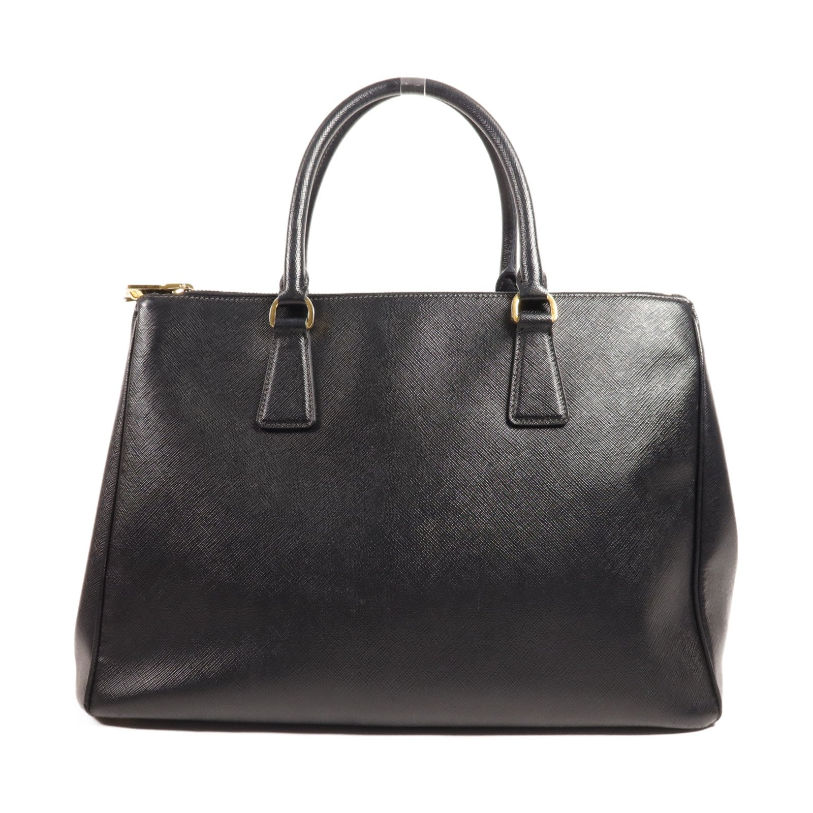 Prada GHW Double Zip Handbag - Black, Calfskin Leather