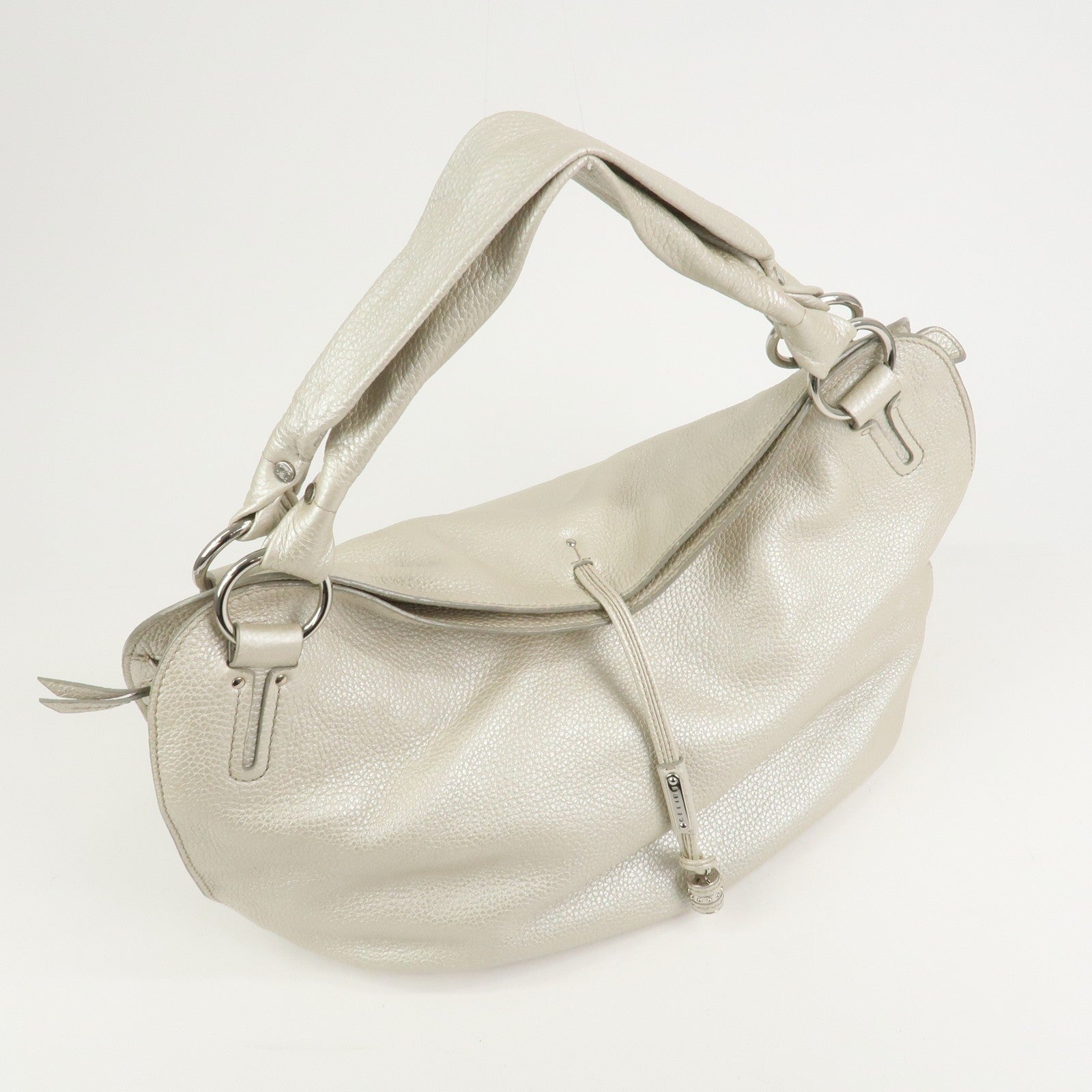 Celine Shoulder Bag Tote Bag - Silver, Leather
