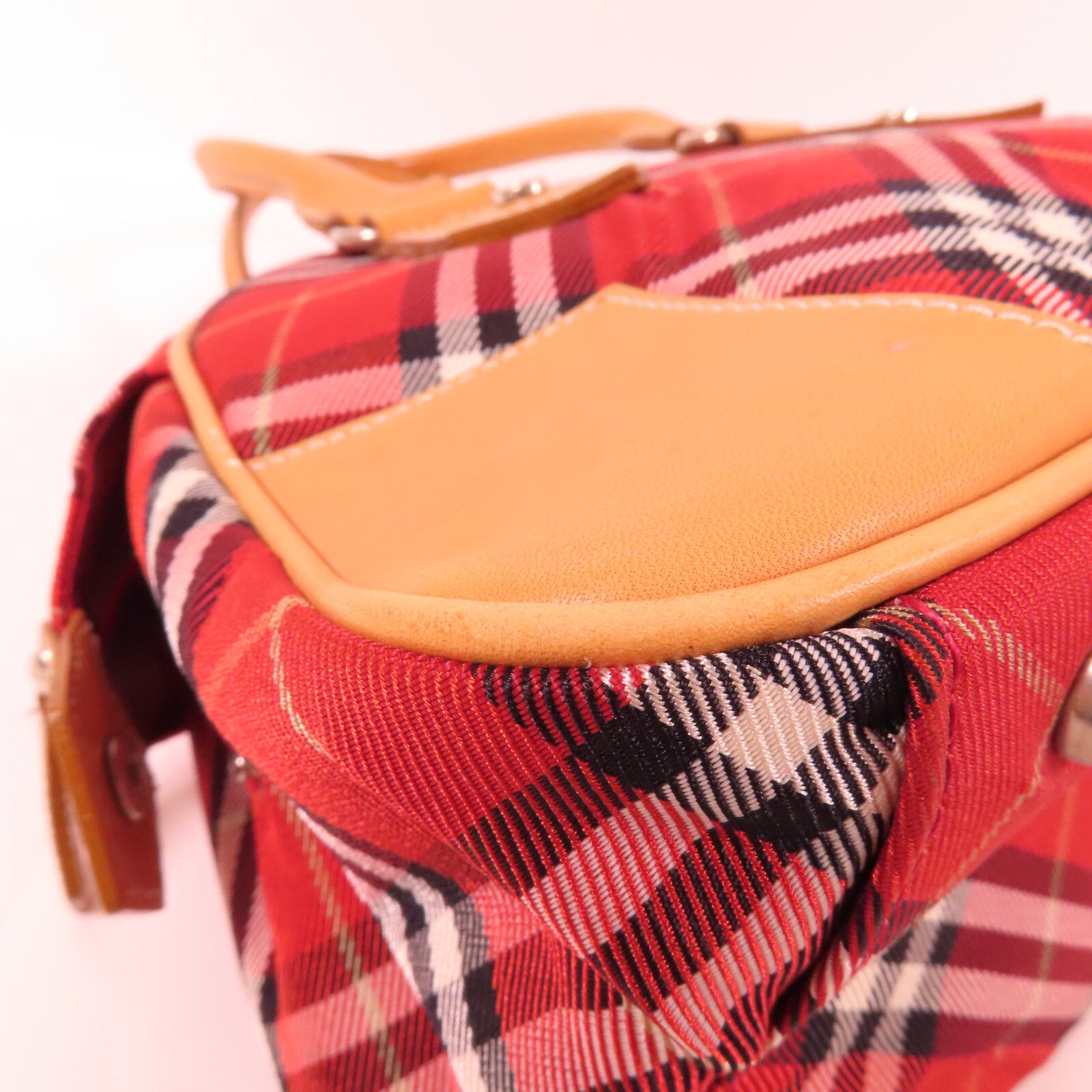 Burberry Blue Label SHW Handbag - Red, Canvas