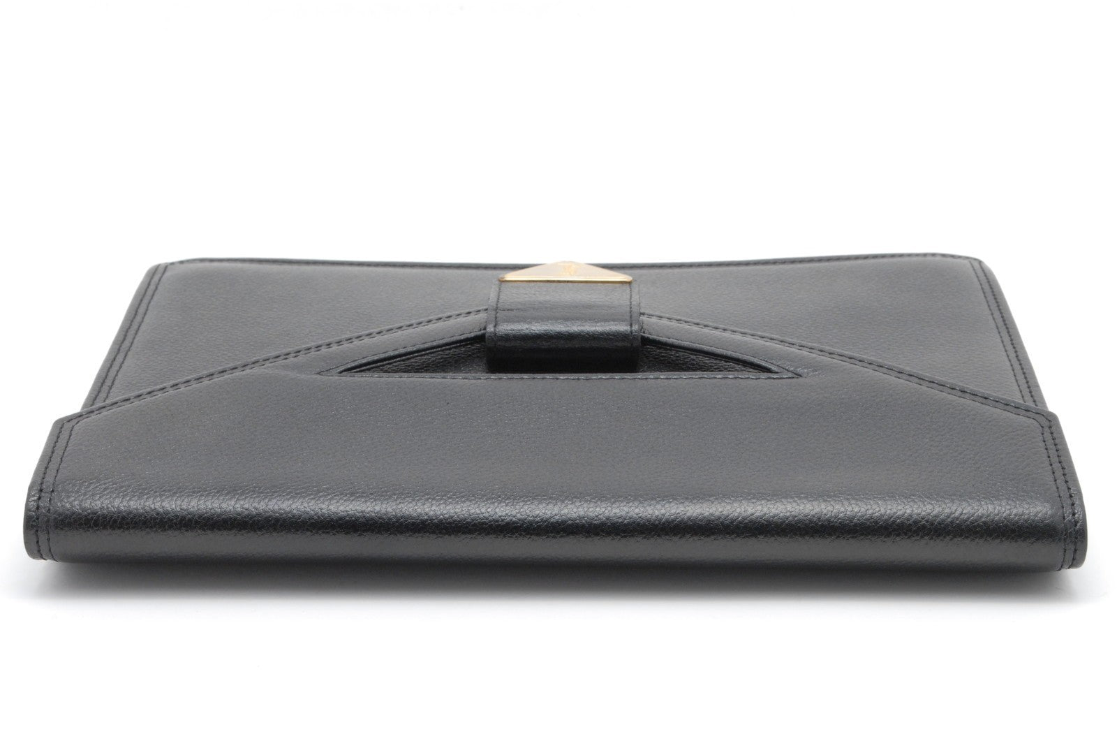 Saint Laurent Yves Vintage Clutch - Black, Leather