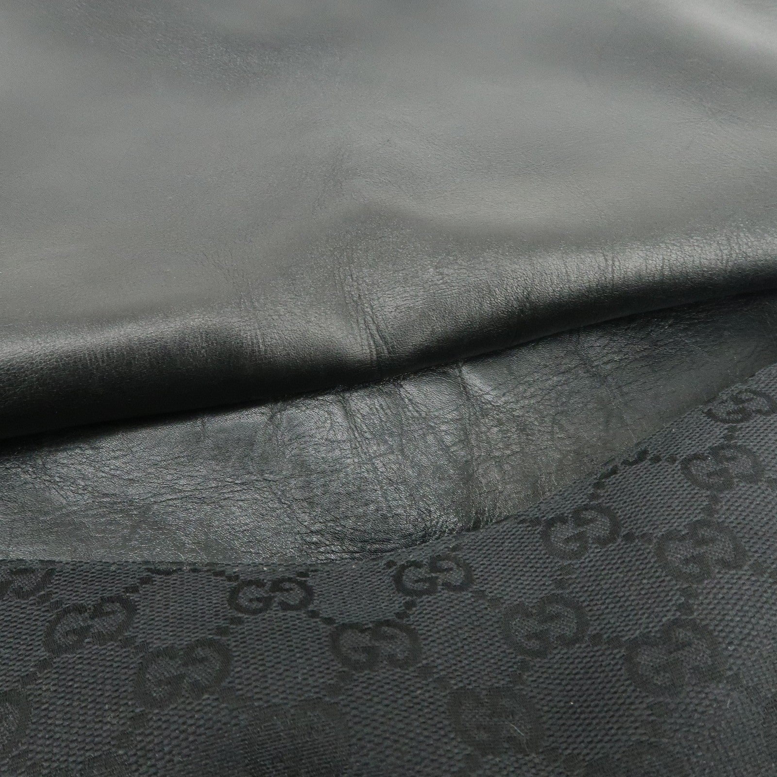 Gucci GG Canvas Leather Shoulder Bag - Black, Canvas