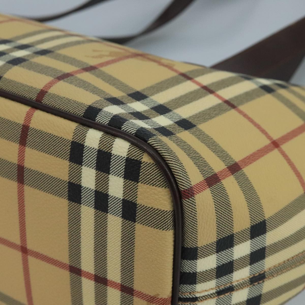Burberry Nova Check Tote Bag - Beige, PVC Leather