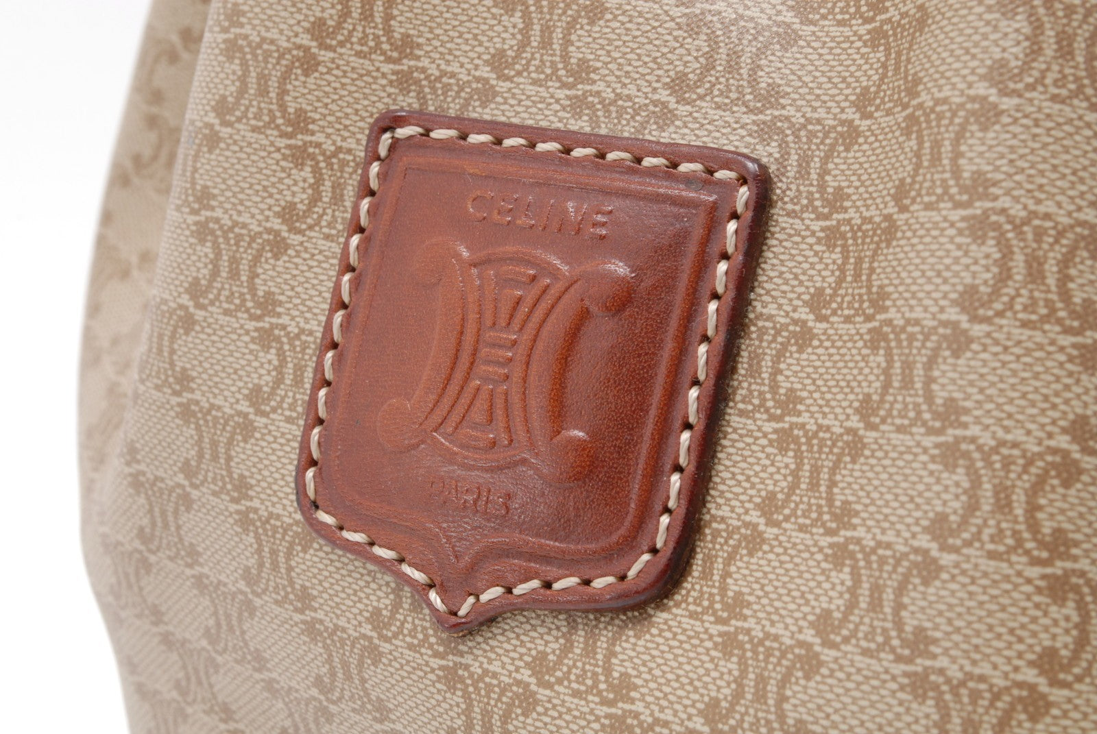 Celine Macadam Shoulder Bag - Beige, Leather