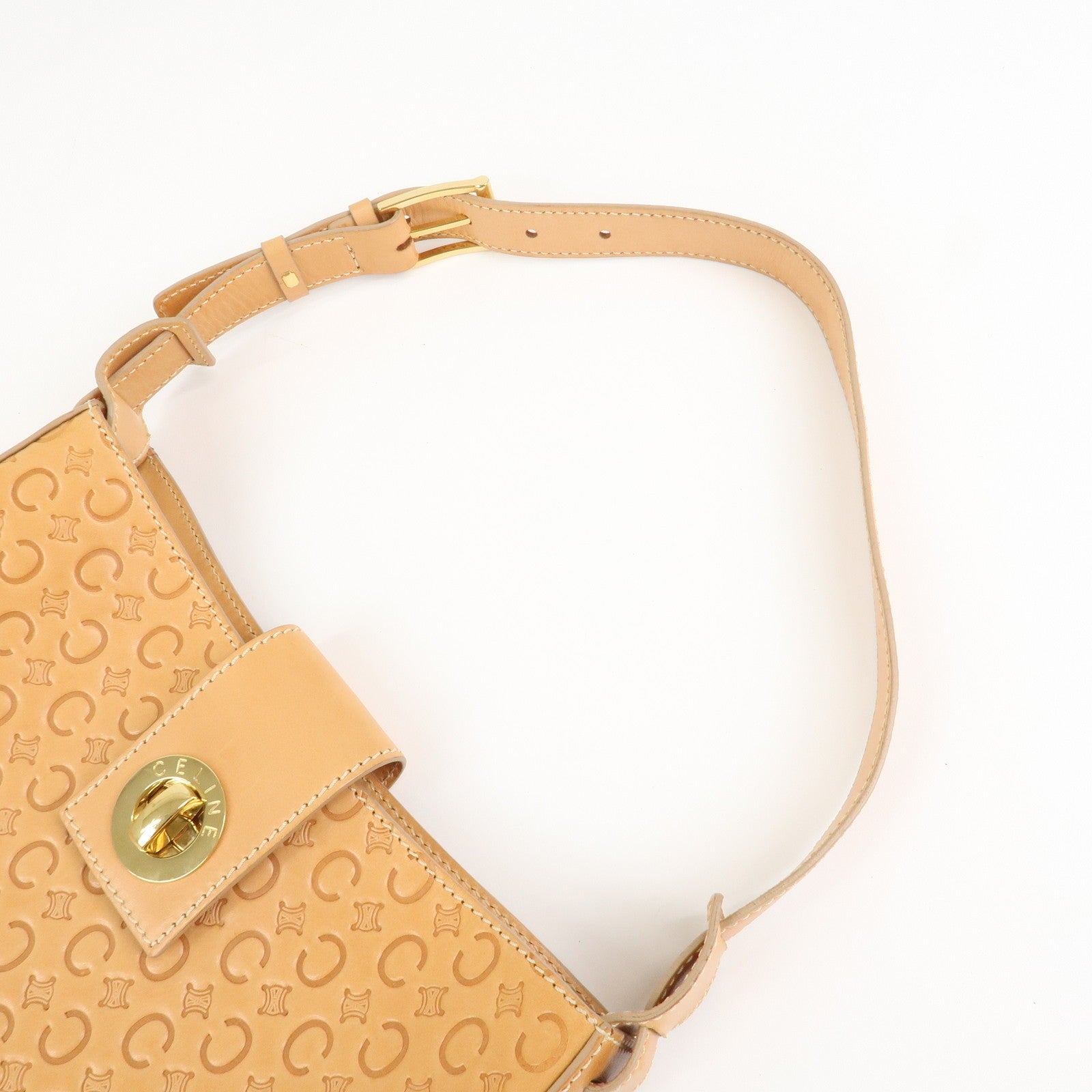 Celine C Macadam Shoulder Bag - Beige, Leather