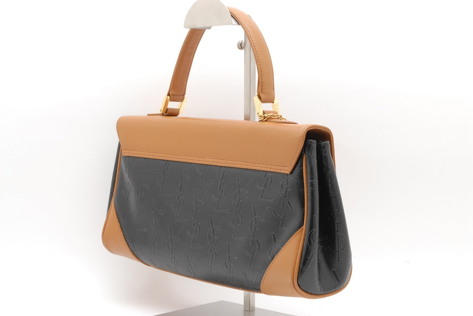 Saint Laurent Yves Saint Laurent Hand Tote Bag - Black Brown, Leather PVC