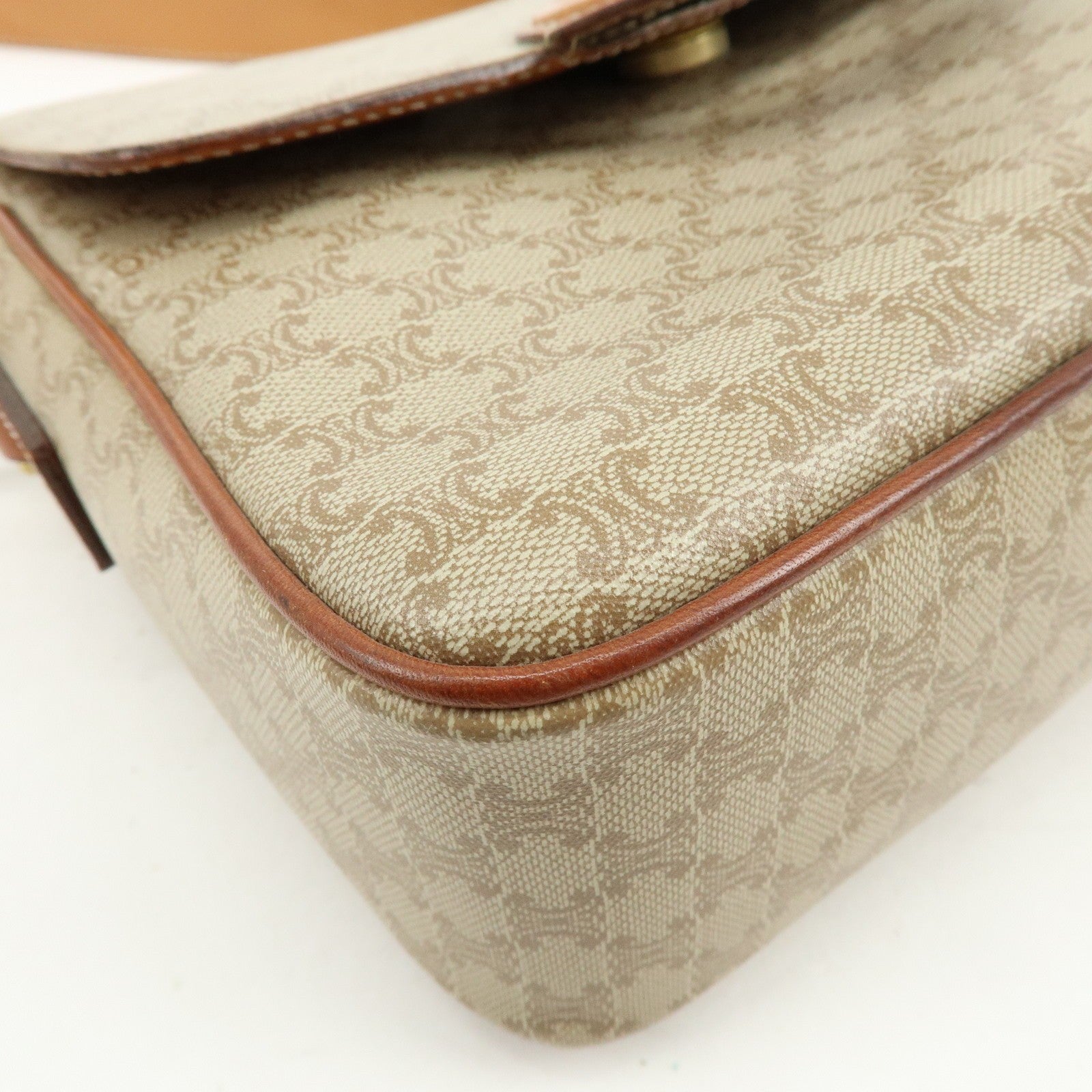 Celine Macadam Shoulder Bag - Beige, PVC Leather