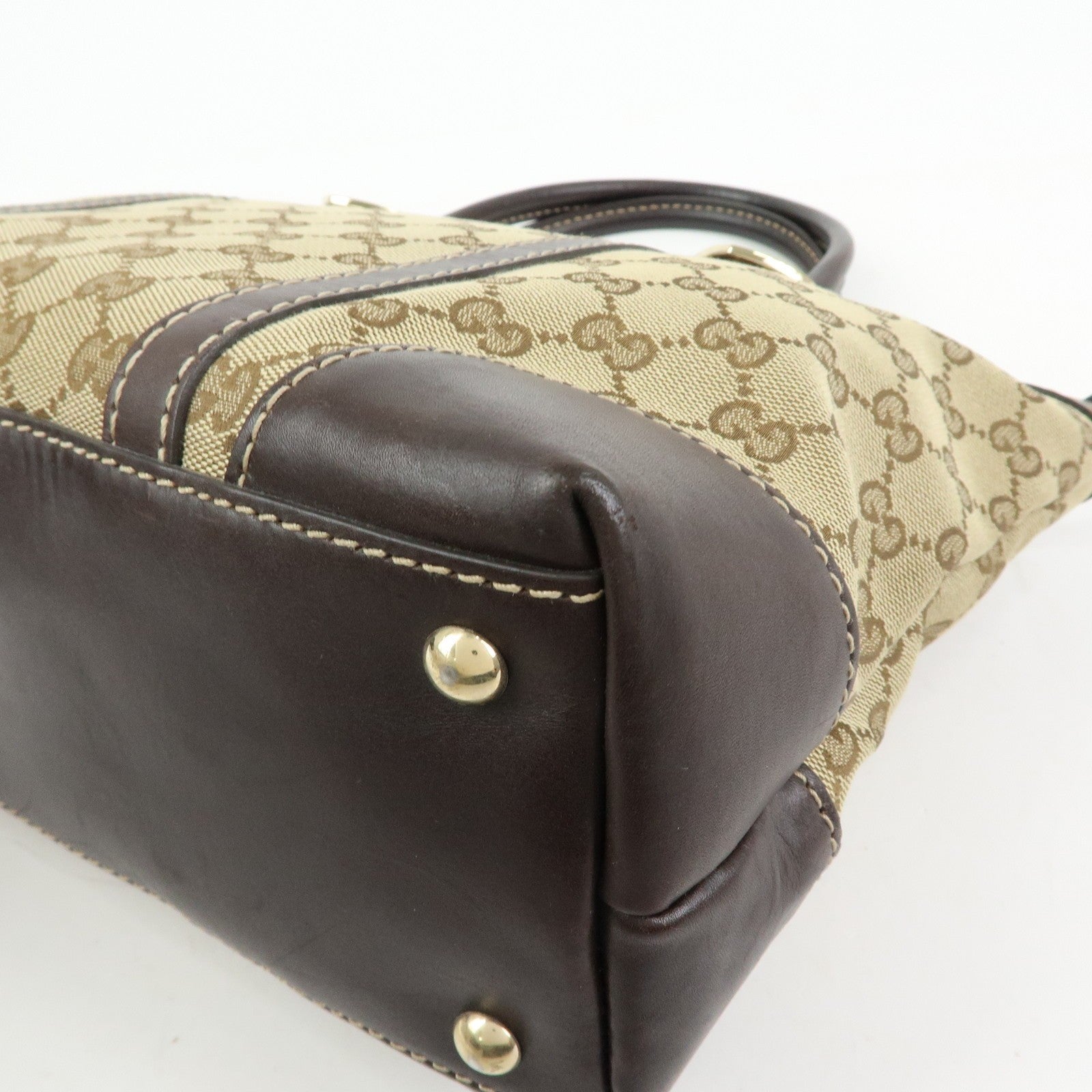 GUCCI Interlocking G Lovely Heart Canvas Tote Bag Beige