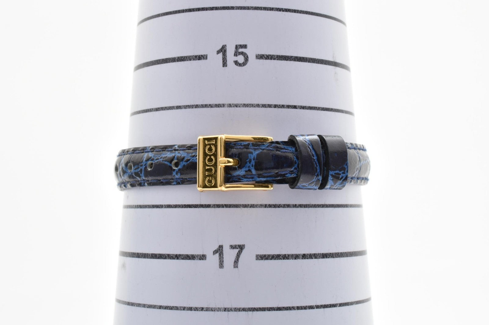Gucci 2000L Watch - White, Gold, Blue, Stainless Steel, Leather