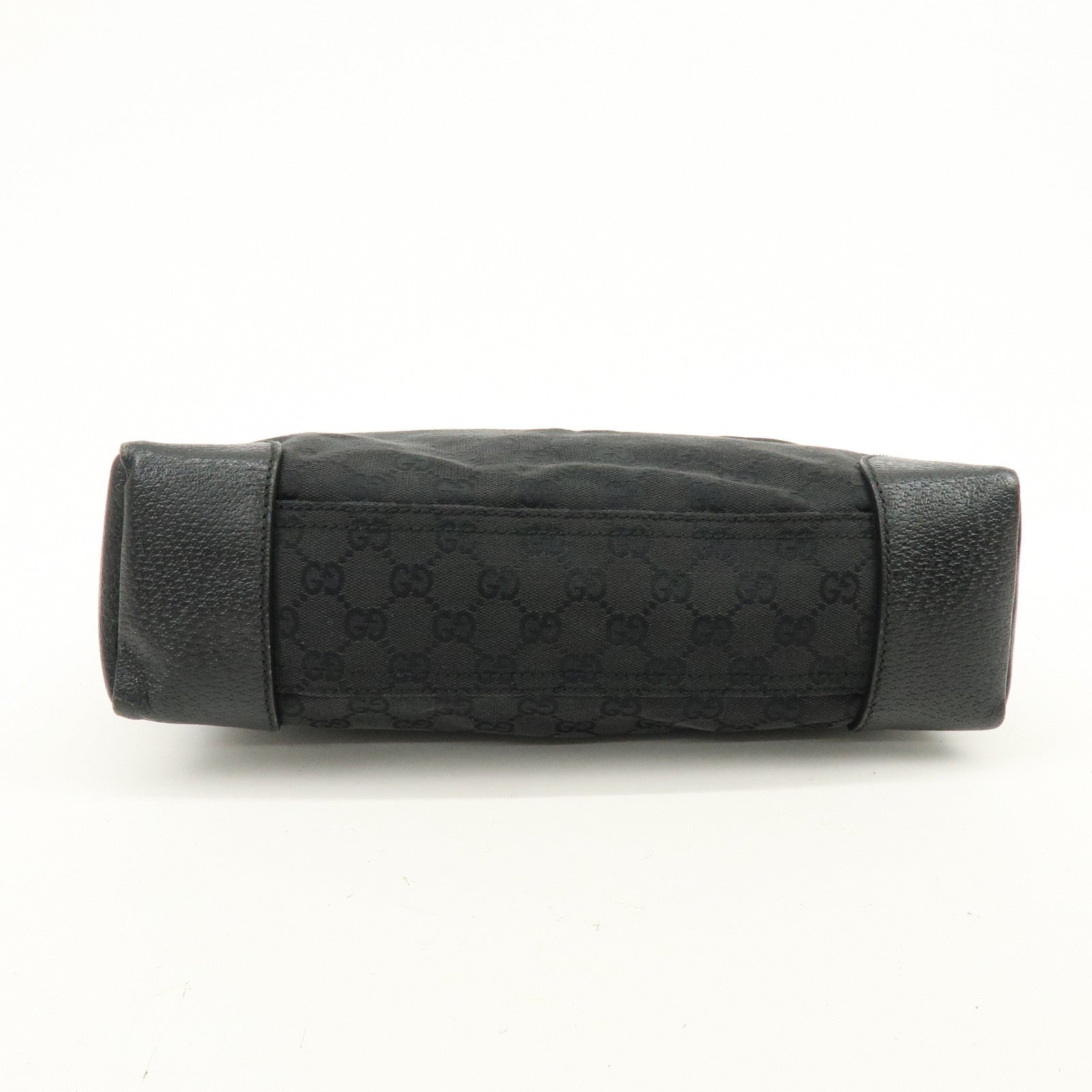 Gucci 110054 Shoulder Bag - Black, GG Canvas, Leather