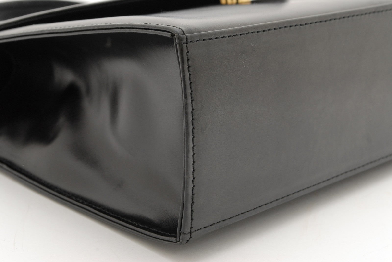Saint Laurent Vintage Top Handle Handbag - Black, Leather