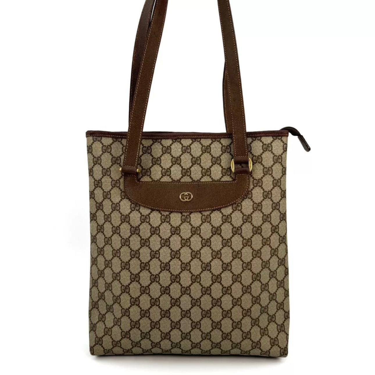 Gucci Tote Bag Sherry Line Supreme Brown