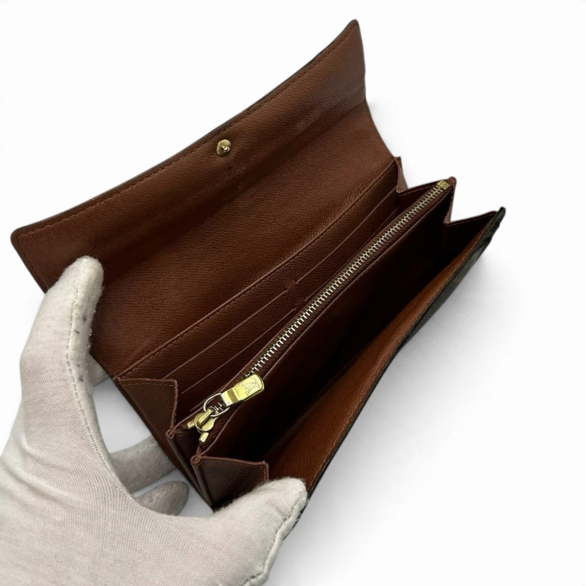 Louis Vuitton Portefeuille Sarah Wallet - Brown, Leather