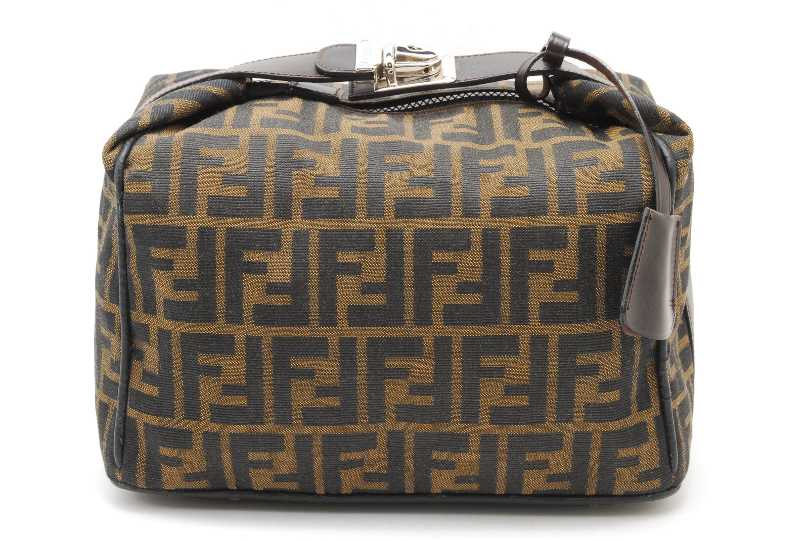 Fendi Zucca Vanity Bag Brown Vintage Handbag