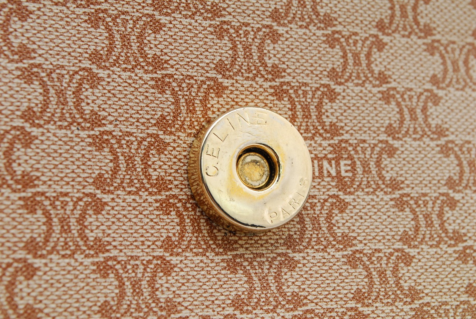 Celine Macadam Clutch Bag - Beige, Leather, PVC