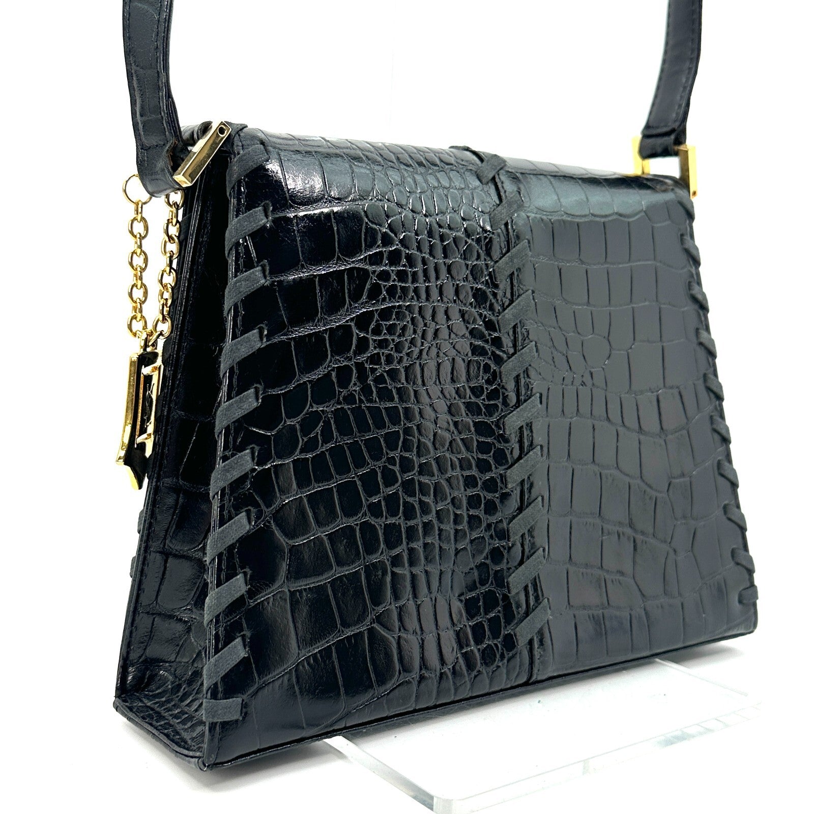 Saint Laurent Yves Shoulder Bag - Black, Leather