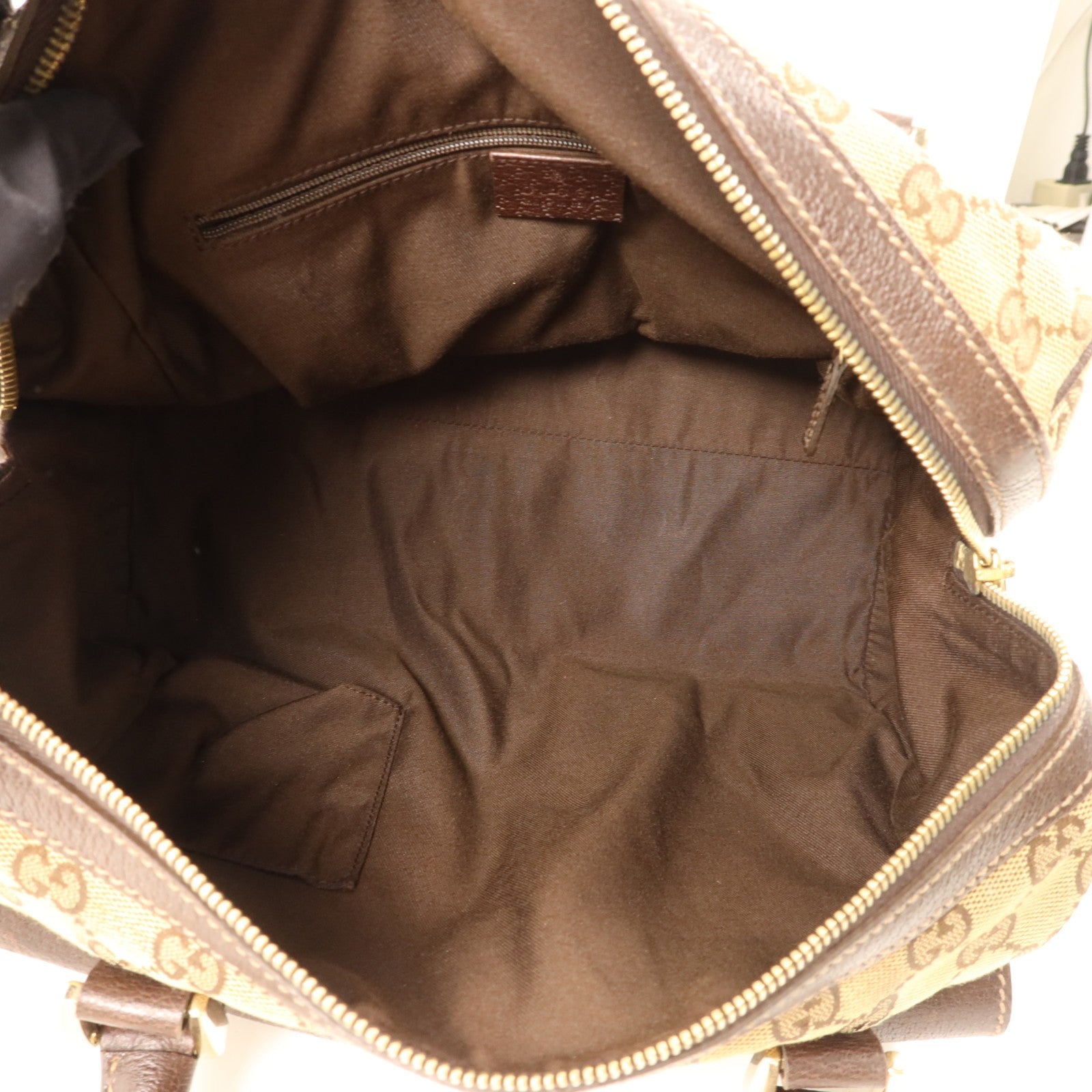 Gucci GG GHW Abbey Pocket Handbag - Brown, GG canvas