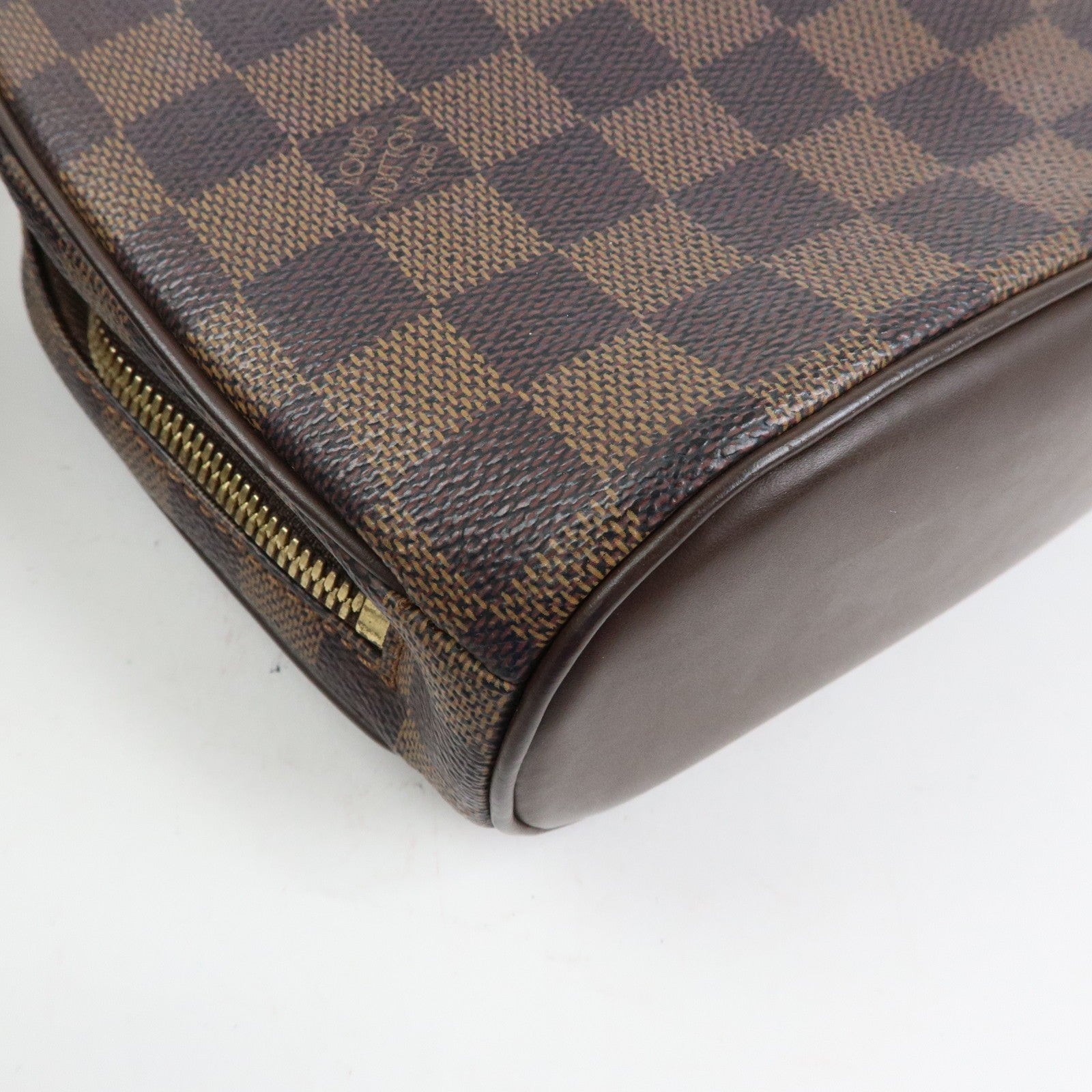 Louis Vuitton Saria Mini Handbag - Damier Ebene, Canvas Leather