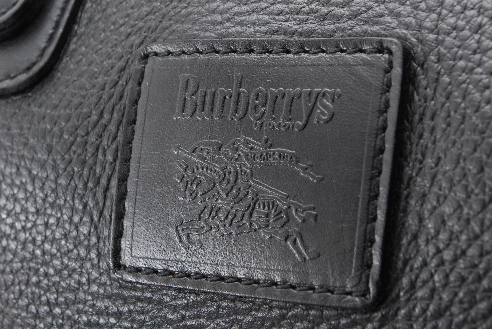 Burberry Nova Check Horse Handbag - Black, Leather