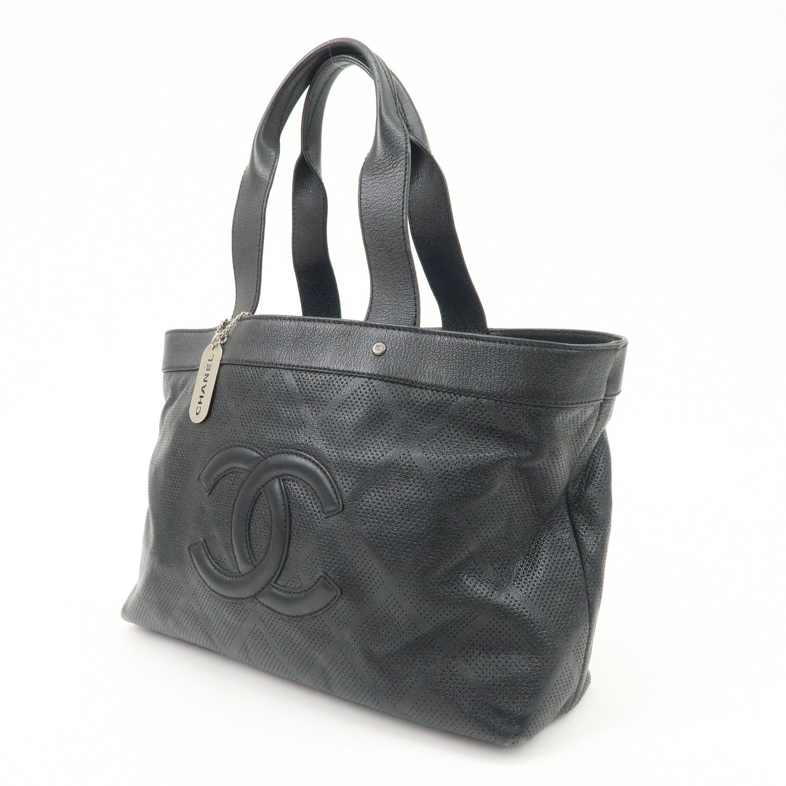 Chanel Coco Mark Tote Bag - Black, Calf Leather