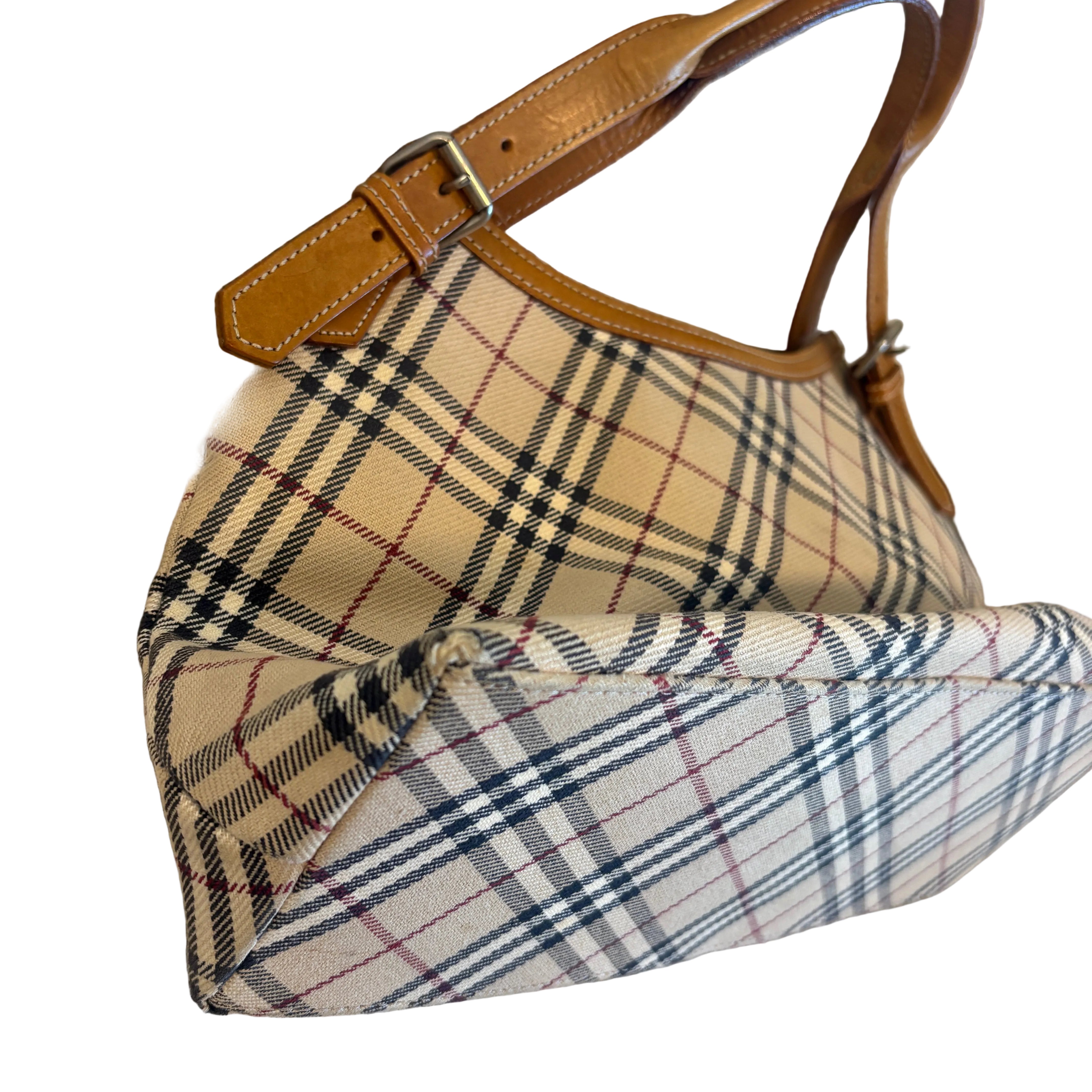 Burberry plaid nove shoulder bag