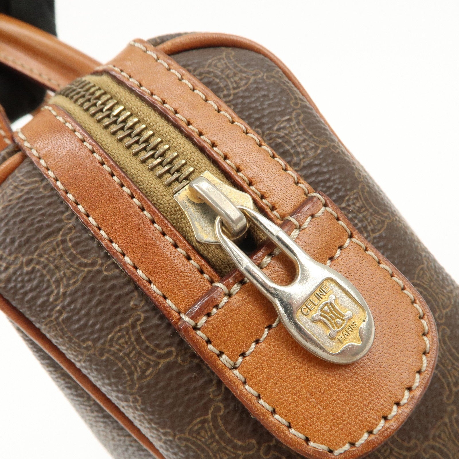 Celine Macadam Hand Bag - Brown, PVC Leather