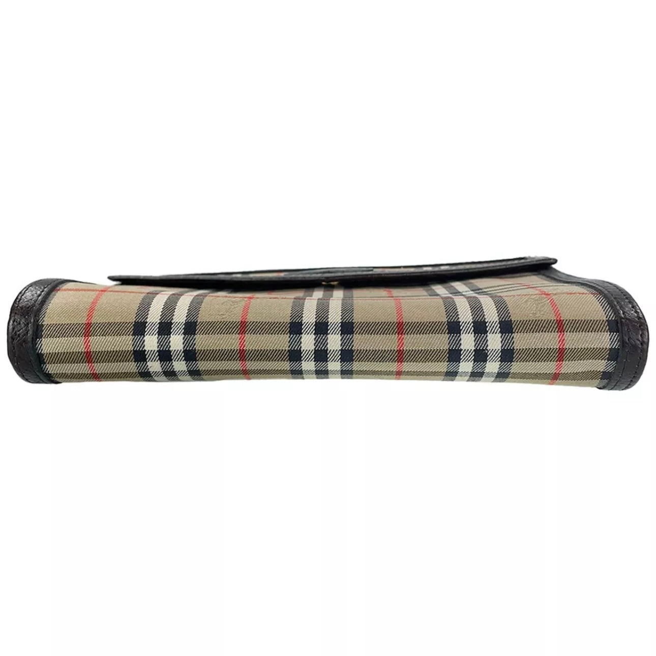 Burberry Leather Fabric Leather Nova Check Clutch