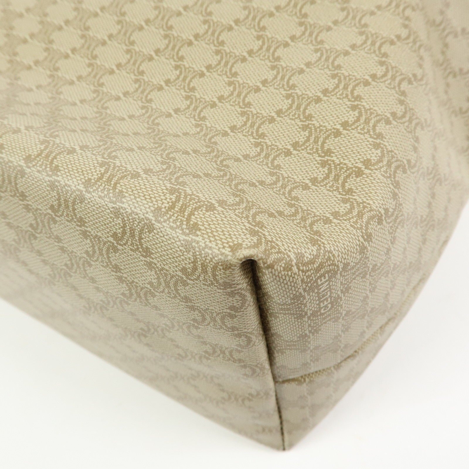 Celine Macadam Hand Bag - Beige, PVC Leather