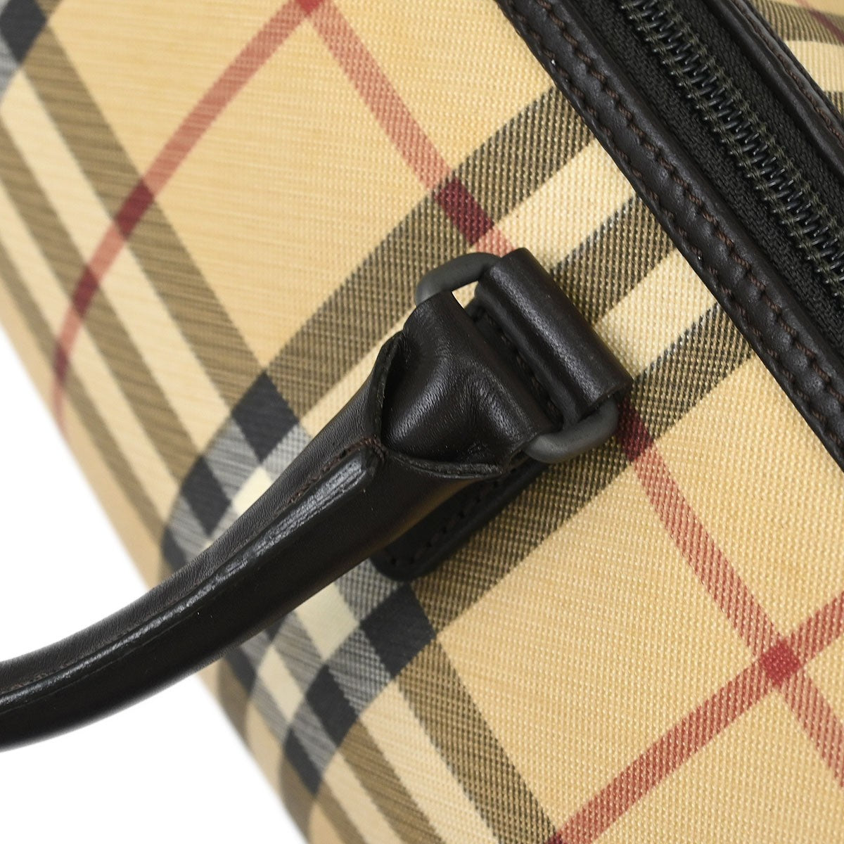 Burberry Check Handbag - Beige, PVC