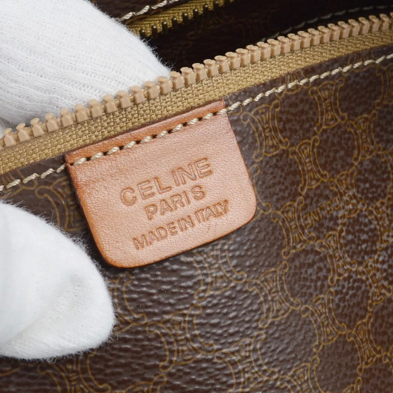 Celine Brown Macadam Tote bag