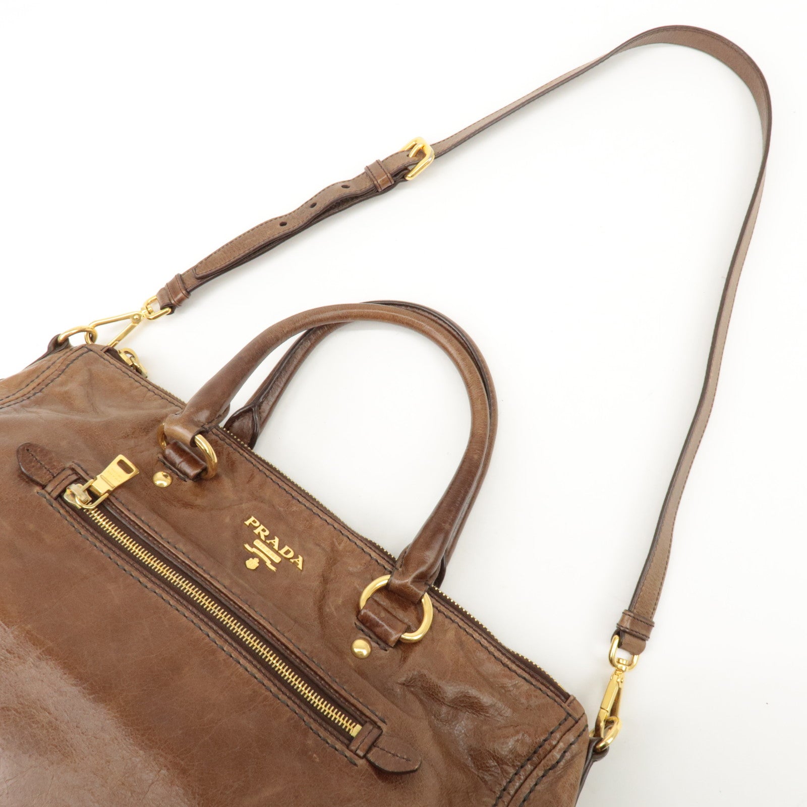 Prada 2way Bag - Brown, Leather