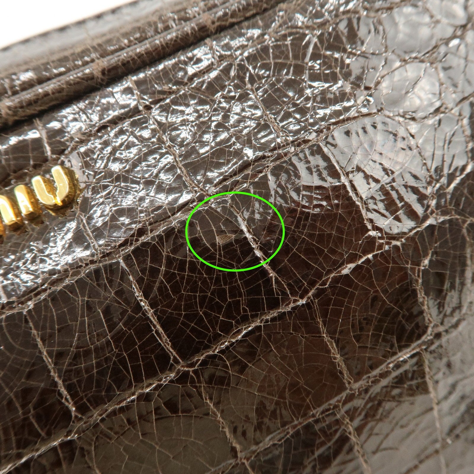 Miu Miu Shoulder Crossbody Bag - Dark Brown, Embossed Leather