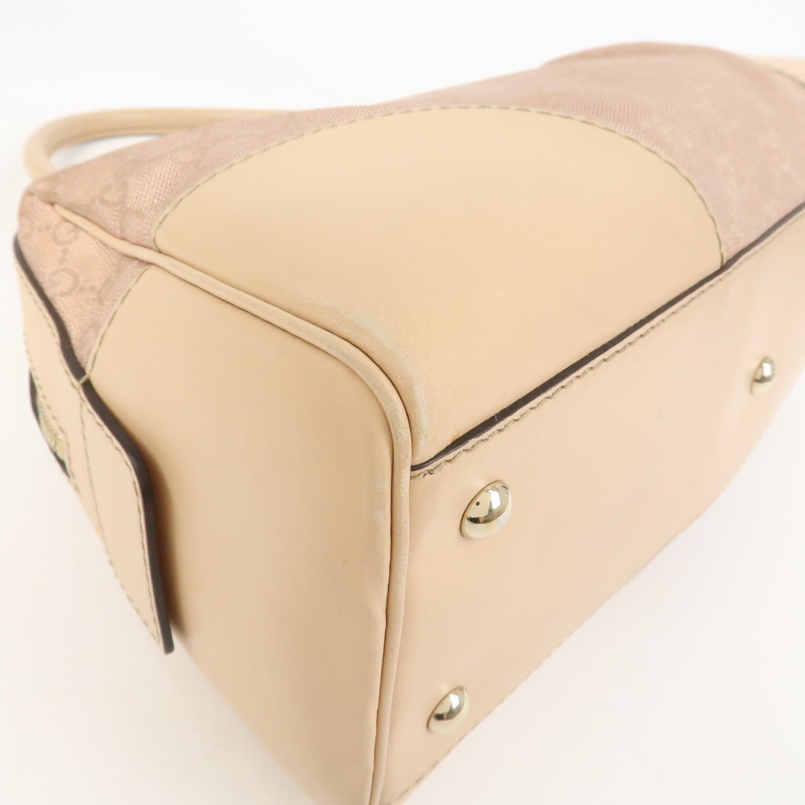 Gucci Lovely Heart GG Monogram Mini Boston Bag - Pink Beige, Canvas
